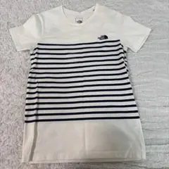 THE NORTH FACE ホワイト×ネイビー ボーダー 半袖 Tシャツ