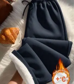 新品　SHEIN スウェット　裏起毛　パンツ　3XL ネイビーブルー