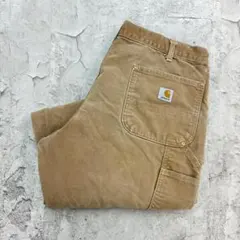USA製　カーハート　ダブルニーダックペインターパンツ　W35　ブラウン　古着のサムネイル