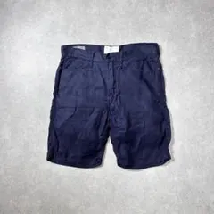 nanamica ナナミカ 日本製 リネンショーツ ハーフパンツ 30 ネイビーのサムネイル