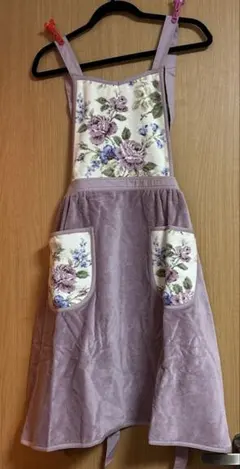 ニャンちゅう様専用☆未使用☆ホットマン☆エプロン☆パープル系☆花柄☆HOTMAN