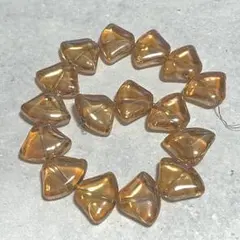 ハンドメイド 素材 ガラスビーズ 1連 オレンジ系