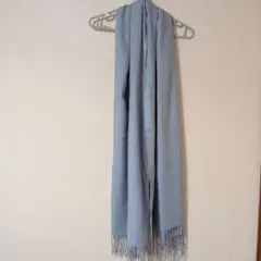 グレー フリンジ付き ストール