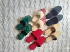 未使用　新品☺　カジュアルスリッパ 花飾り付き他　合計5足　　　速発送！