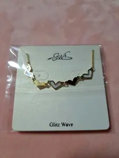 Glitz Wave ハートモチーフ ネックレス ゴールド