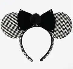 【新品タグ付き】ディズニー　ミニー　千鳥柄　カチューシャ　千鳥格子模様