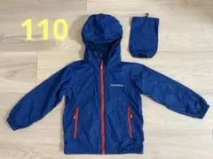 ●montbell●モンベル ライトシェルパーカ キッズ サイズ110収納袋付き