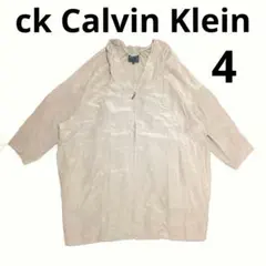美品 ck Calvin Klein リネン混 オーバーサイズ 半袖ブルゾンのサムネイル