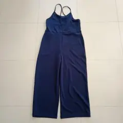 ネイビー キャミソール ワイドレッグオールインワン