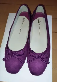 【お値下げ】【オリエンタルトラフィック】スエード調スクエアバレエシューズ