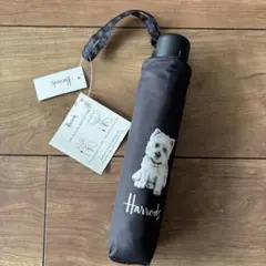 Harrods ハロッズ 折りたたみ傘 ウェスティ 犬柄 ブラック 未使用のサムネイル
