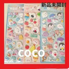 【新品未開封】もちもちシール　マシュマロシール　3種　水族館　おにぎり　おばけ