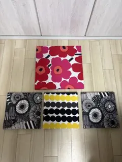 マリメッコ　ファブリックパネルセット モノクロとカラフル