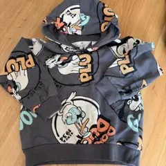 H&Mミッキー プルート フード付きパーカー パンツセットアップ120