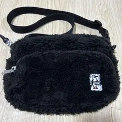 チャムス　CHUMS フリースボア　ショルダーバッグ　ブラック　黒　もこもこ