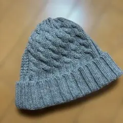 horn please style★ ニット　グレー　帽子　F