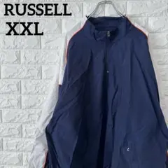 ラッセルアスレチック ハーフジップナイロンジャケット ネイビー XXL 2022