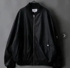 定価9900円フェイクレザーブルゾンSITRY MA-1 ブルゾン 黒ジャケット