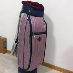 新品♥TRANS CONTINENTS ゴルフキャディバッグ ストライプ
