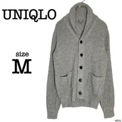 【Hiro様】ユニクロ リブニットカーディガン 毛混 グレー セーター