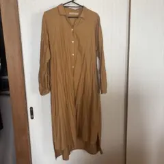 SUN VALLEY シャツワンピース キャメルのサムネイル