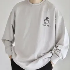 coen by Mr.SZK- cafe holic -ロゴ刺繍カフェスウェット