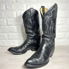 Tony Lama トニーラマ ウエスタンブーツ リザードレザー 刺繍 ブラック