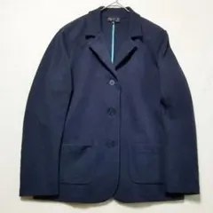 アニエスベー（3・L）ネイビー テーラードジャケット 定番シンプル