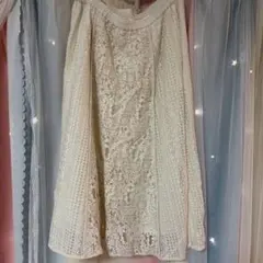 Rose Tiara アイボリー フレアスカート 46