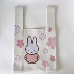 非売品★ミッフィー ニットバッグ 桜 ホワイト 白のサムネイル