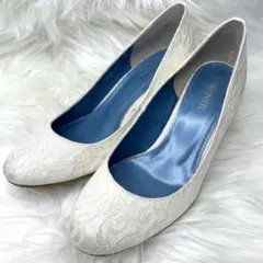 ✨未使用級✨ 【ベニル】 パンプス ブライダル ウエディングシューズ レース