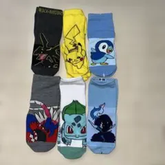 ポケモン キッズ靴下 6足セット 15~20cm 新品
