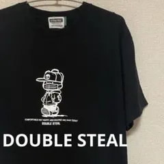 DOUBLE STEAL ダブルスティール プリントTシャツ ブラックのサムネイル