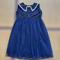 シューラルー ノースリーブ ワンピース 140cm ネイビー　セーラーのサムネイル