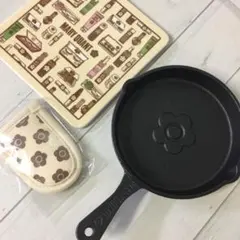 MARY QUANT スキレット＆マットセット　陶器製鍋敷き 鋳鉄小型フライパンのサムネイル