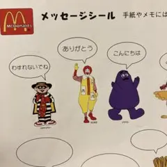 マクドナルド　メッセージシール　レア物　希少品　ステッカー　レトロ