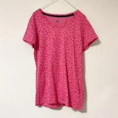 【kissmark】ヒョウ柄 アニマル柄 半袖 Tシャツ ピンク サイズOのサムネイル