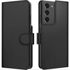S21 plus 5G ケース カバー カメラ 全面保護 手帳型 黒
