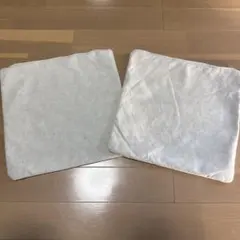 ライトグレー　クッションカバー 2枚セット