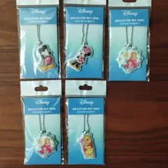 【新品・未開封】ディズニー リフレクターキーホルダー 5点セット