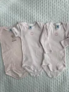 【3点セット】プチバトー 肌着 ロンパース ボディオール 長袖 半袖 60 70