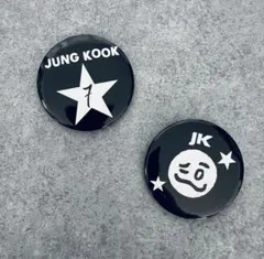 BTS グク JUNG KOOK 缶バッジ 2個セットのサムネイル