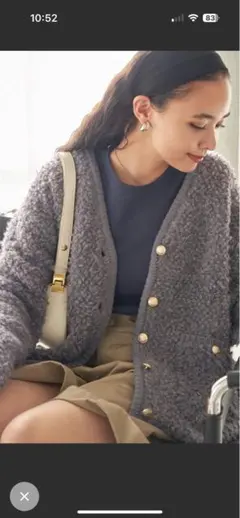 ブークレ カーディガン