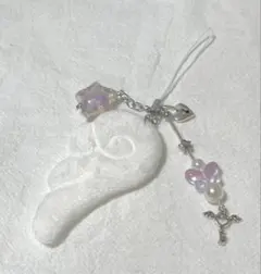 ウィッシュコア　羽　ビーズストラップ　韓国　y2k