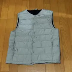 GUグレー キルティングベスト