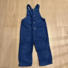 H&M 青コーデュロイ オーバーオール 90cm