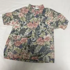 BARCEDOS 花柄 Lサイズ 半袖アロハシャツ