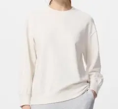 UNIQLO/ウルトラストレッチ 上のみ アイボリー トレーナー