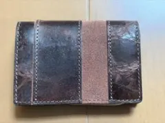 TAKEO KIKUCHIダークブラウン レザー 名刺入れ 新品箱入