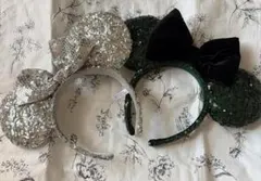 【２点セット】ディズニー カチューシャ スパンコール　ミニー